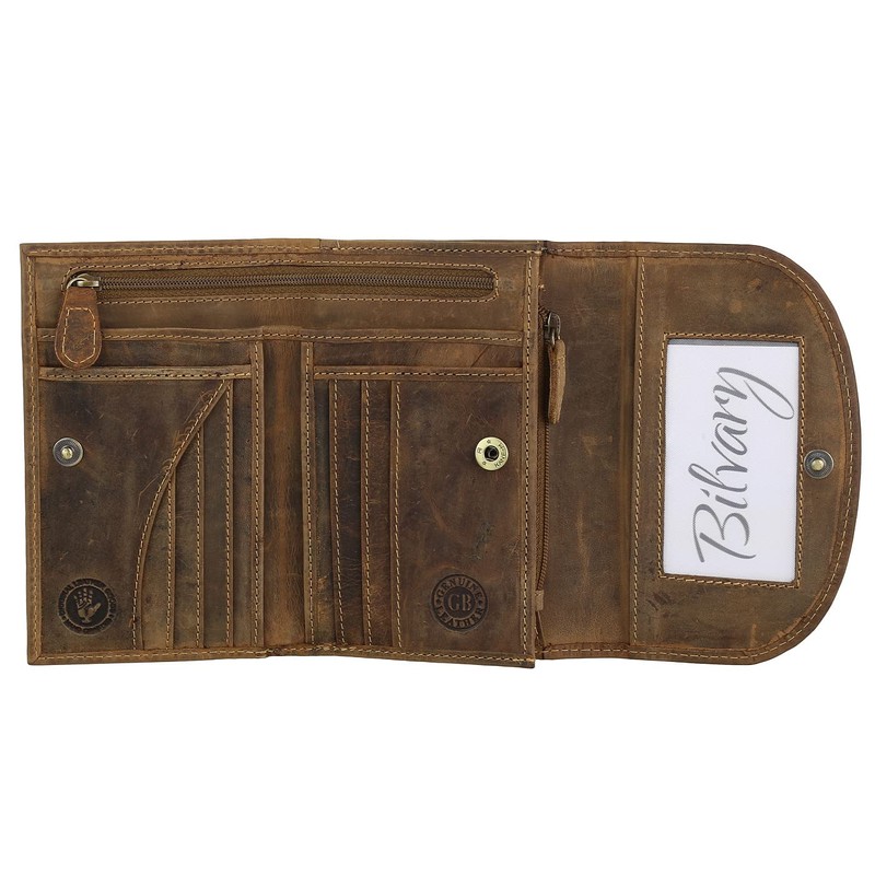 Greenburry Vintage Wallet Leather 15 cm sattelbraun