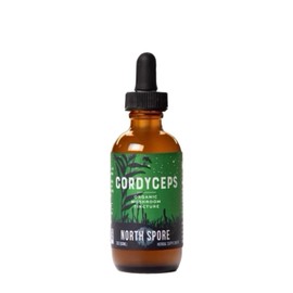 North Spore Cordyceps Mushroom Extract Tincture | Liquid Daily Drops for Energy, Endurance, Performance | Organic Cordyceps Militaris, 100% Fruiting Bodies | Non-GMO, Vegan - 2oz