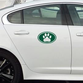 ANGDEST Dog PAW Oval (Green) (Set of 2) Premium Waterproof Vinyl Decal Stickers for Laptop Phone Accessory Helmet Car Window Bumper Mug Tuber Cup Door Wall Decoration