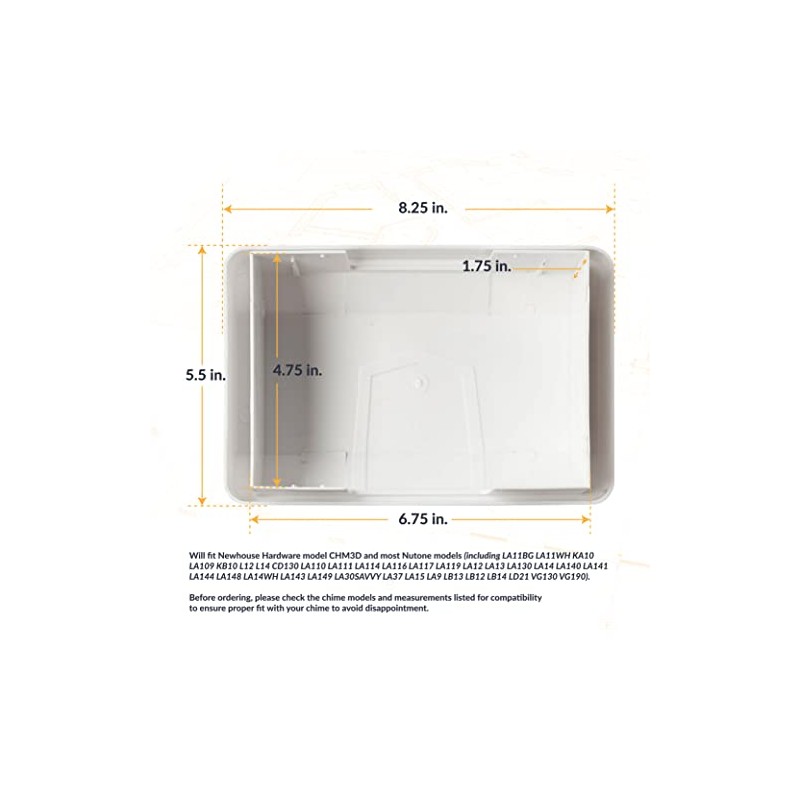 Newhouse Hardware CHM3DCOVER Door Chime Cover Only, Fits Most Nutone