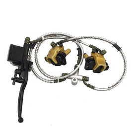 GOOFIT Front Disc Brake Master Cylinder Hydraulic Caliper Assembly for Chinese 50cc 70cc 90cc 110cc 125cc ATV Quad