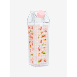 Hot Topic Strawberry Shortcake Gingham Milk Carton Water Bottle Multi None