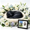 Sleeping Dog Pet Urn for Ashes, Resin Doggie Memorial Keepsake