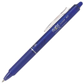 Pilot Frixion Ball Clicker Rollerball Pen Erasable 0.7 mm (3 Pens + Refills, Blue)