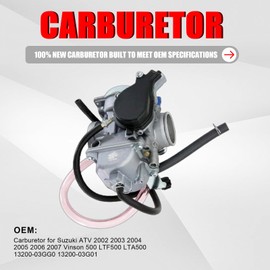 ZHENGHE Carburetor for Suzuki ATV 2002 2003 2004 2005 2006 2007 Vinson 500 LTF500 LTA500 13200-03GG0 13200-03G01