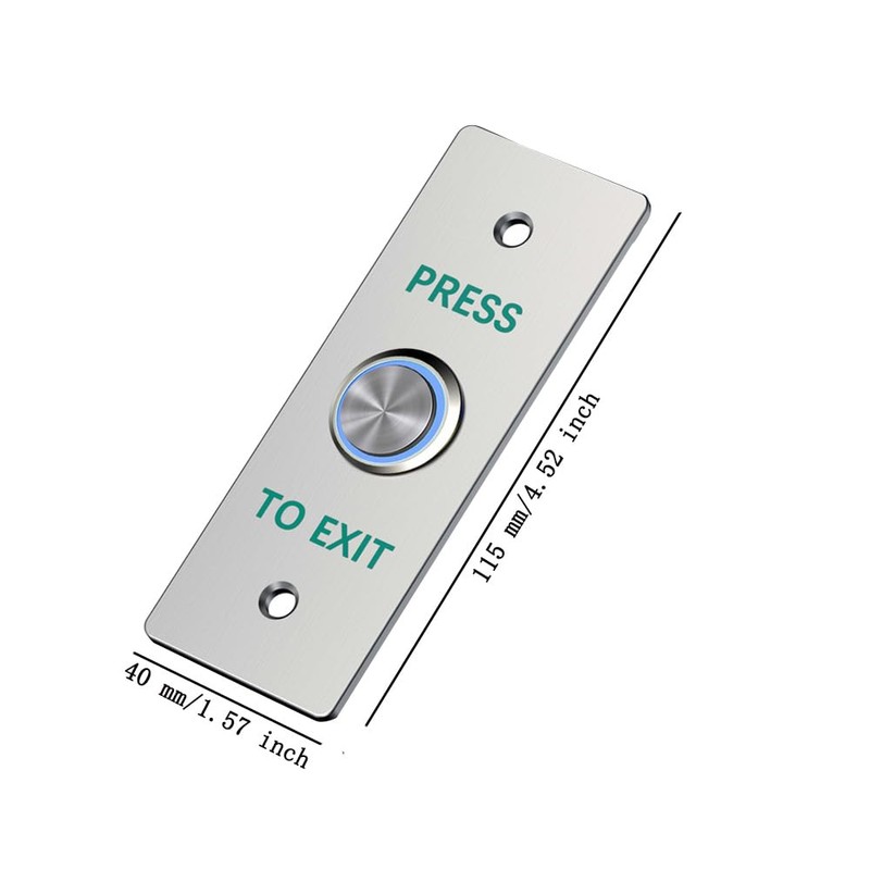 Stainless Steel Push to Exit Button - 12V DC Push