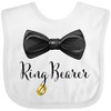 inktastic Ring Bearer- Black Bow Tie Baby Bib White 2ff56
