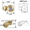Semetall 1-Inch Solid Brass Swivel Caster for All Floor Mat