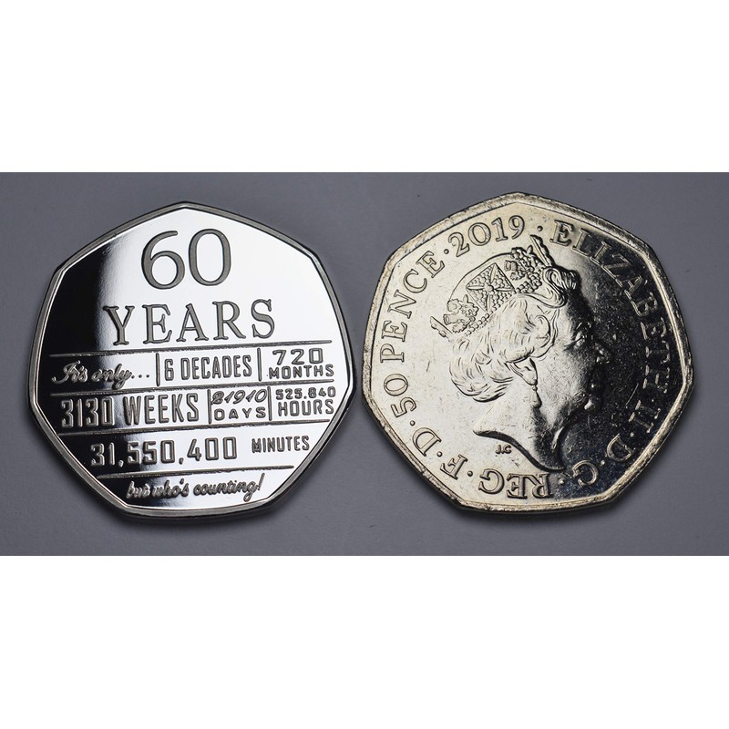 The Commemorative Coin Company Pair of 60th Birthday .999 Silver