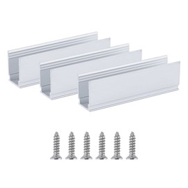 Shine Decor 20pcs Aluminum Mounting Clip Bracket, 40pcs Screw, for 10mm W x 20mm H LED RGB Neon Rope Lights