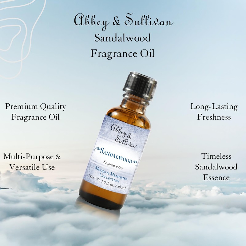 Abbey & Sullivan Fragrance Oil, Sandalwood, 1 oz.