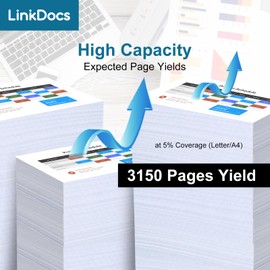 LinkDocs 067H Black Compatible Toner Cartridges (with New Chip) Replacement for Canon 067 067H BK Used with Canon Color imageCLASS LBP633Cdw LBP632Cdw MF656Cdw MF653Cdw Laser Printer