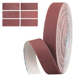 Shineboc Emery Cloth Roll,180 Grit Continuous Sandpaper Roll 1" x 33 Feet for Wood Furniture Finishing Metal Sanding Automotive Polishing