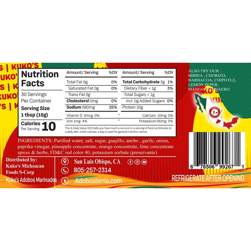 Kuko's M Foods Al pastor adobo paste - 16 oz
