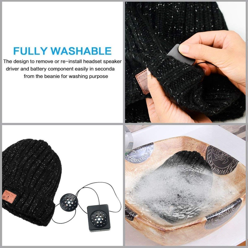 Bluetooth Beanie Hat, Gifts for Women with Wireless Bluetooth 5.0