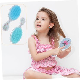 DOITOOL 2pcs Cute Detangling Hair Brush for Boys and Girls Portable Lightweight Hair Brush for Home Travel Without Hurting Scalp Transparent Cartoon Design