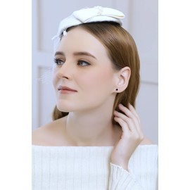 Ruby Earrings for Women Synthetic Gemstone 5mm Round Solitaire Sterling Silver Red Stud Earring Bridesmaids Fashion