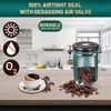 Miiepls Coffee Canister Airtight Stainless Steel 1.8 L, Vacuum Coffee