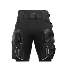 Kinno Scuba Neoprene Wetsuit Short 3mm Scuba Diving Tech Pants with 2 Large Capacity Pocket for Snorkeling Surfing Swimming (Medium)