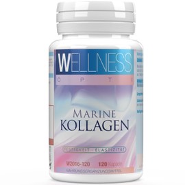 WELLNESS OPTI Marine Collagen - 120 Capsules - Revitalising Capsules for Radiant Skin and Strong Body Structure - Advanced 400 mg Formula for Daily Use
