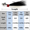 Natufish Bucktail Jigs 3Pcs Hair Jig Lure Hooks,Surf Fishing Hair