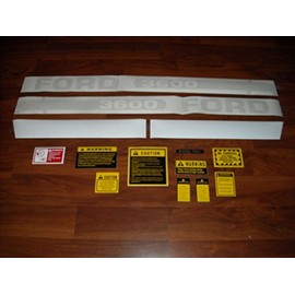CJYGEGE Decal Set with Caution Kit for Ford 3600 Tractor