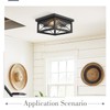 Emliviar 12 Inch Ceiling Light Fixture, 2-Light Flush Mount Ceiling