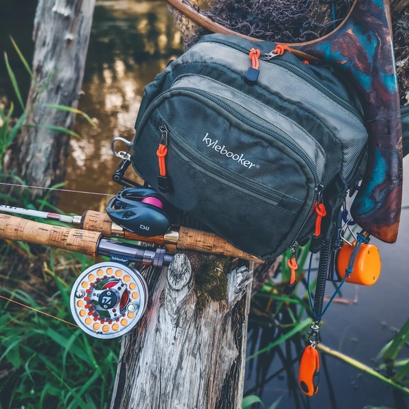 Kylebooker Fly Fishing Chest Pack Tackle Storage Hip Bag River