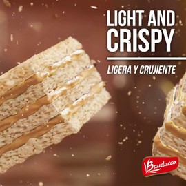 Bauducco Peanut Butter Wafers - Crispy Wafer Cookies With 3 Delicious, Indulgent Decadent Layers of Peanut Butter Flavored Cream - Delicious Sweet Snack or Desert - 5.0 oz (Pack of 1)