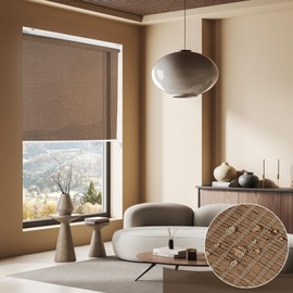 RED GRAPES Roller Window Shades Light Filtering Window Shade Roll Up and Down Blinds for Porch Patio Indoor Outdoor Easy to Install(31" W x 72" H, Chocolate)