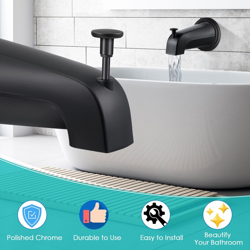 Universal Bathroom Tub Spout with Metal Tub Spout Cover Ring,