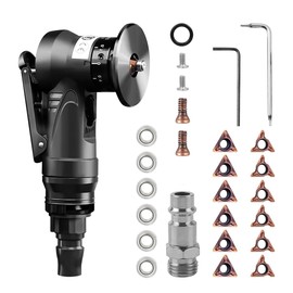 Gorise Pneumatic Chamfering Tool Handheld, Mini Air-Powered Chamfering Machine Trimming 30000 RPM 45° Arc Corner for Trimming Chamfer Deburring