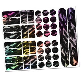 Finest Folia 34 Piece Bicycle Frame Protective Film Sticker Protection MTB BMX Chain Paint Protection Film R159 R160 (20 Future Holograms)