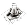 uxcell 5 Pcs 304 Stainless Steel Single Wire Rope Clip
