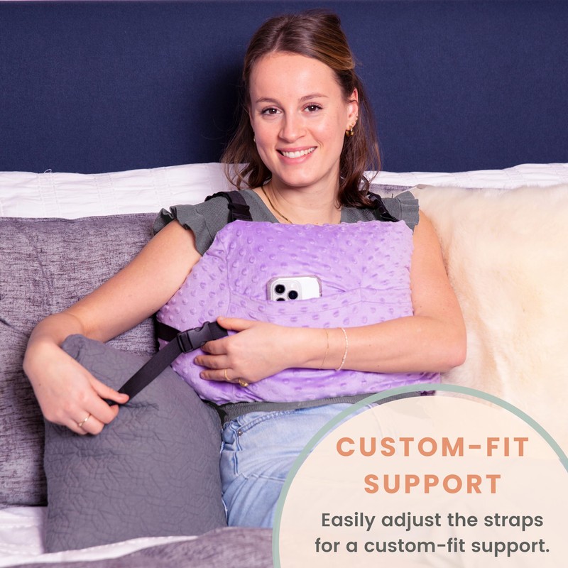 MOYOAMA Bundle Royal Purple Dots: Mastectomy Pillow IR Design with
