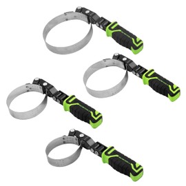 OEMTOOLS 87117 4 Piece Professional Swivel Oil Filter Wrench Set, Strap Wrench Set For Mechanics