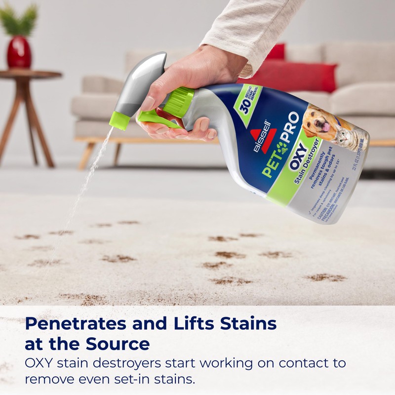 Bissell PET PRO OXY Stain Destroyer for Carpet and Upholstery,