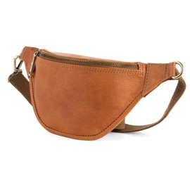 Berliner Bags Vintage Bauchtasche aus Leder Kai M, Fanny Pack für Damen und Herren - Braun