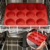 Helpcook 2Pack Silicone Muffin Pans with Metal Reinforced Frame,12 Cup