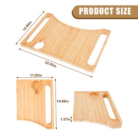 Walker Tray for Folding Walker, Walker Tray Table with Cup Holder, Walker Tray Table, Rolling Walker Tray Portable Multipurpose Bamboo Tray for Eating, Crafts, Laptops Medical Accessories