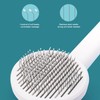 Pet Slicker Brush 2 in 1 Detangling Self Cleaning Floating
