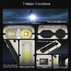 EDC Tactical Flashlight, Flat Flashlights Rechargeable,Dual-Switches LED Small Flashlight with