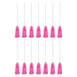 sourcing map 50 Pcs 25G Plastic Dispensing Needles With Luer Lock, 1.5" Steel Needle Tube PP Heat-Resistant Plastic Blunt Tip for Liquid Glue Gun, Red