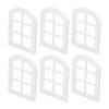 6PCS Dollhouse Windows Miniature Window Frame Ornament 1:12 Scale Dollhouse