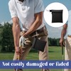 Eophmi Golf Tee Bag Pouch, Black Zipper Storage Bag with