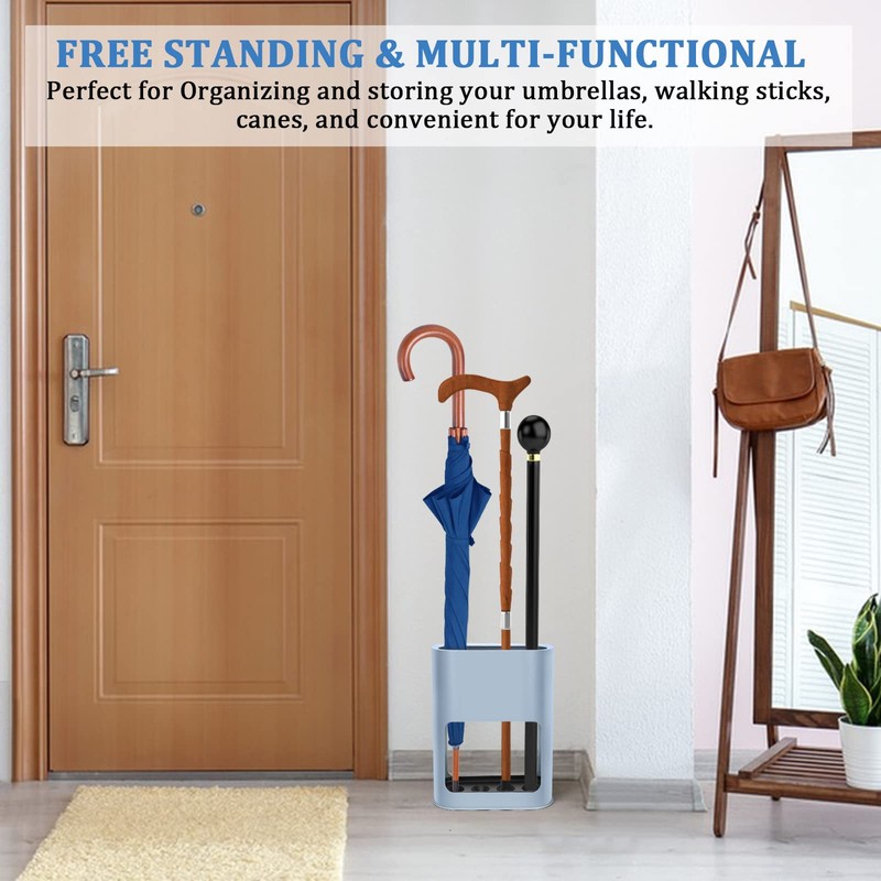 DricRoda Small Space Saving Umbrella Rack with Drip Tray for