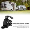 Radio Antenna Mount Bracket 180° Rotatable Stainless Steel Rustproof Black