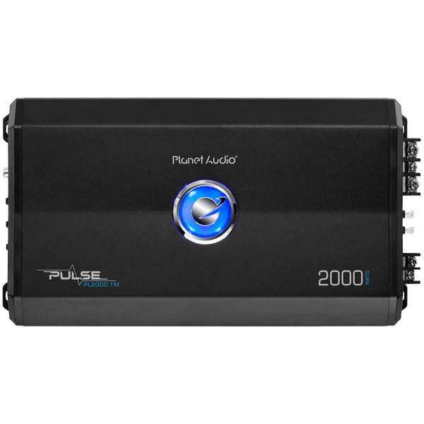 Planet Audio PL2000.1M Monoblock Car Amplifier - 2000 Watts, 2/4 Ohm Stable, Class A/B, Mosfet Power Supply, Great for Subwoofers