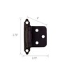 Design House 189670-ORB Overlay Hinges for Kitchen Cabinets 20-Pack Oil