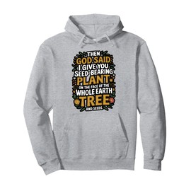 Genesis 1:29 Plant Based Diet Vegan Bible Verse Pullover Hoodie